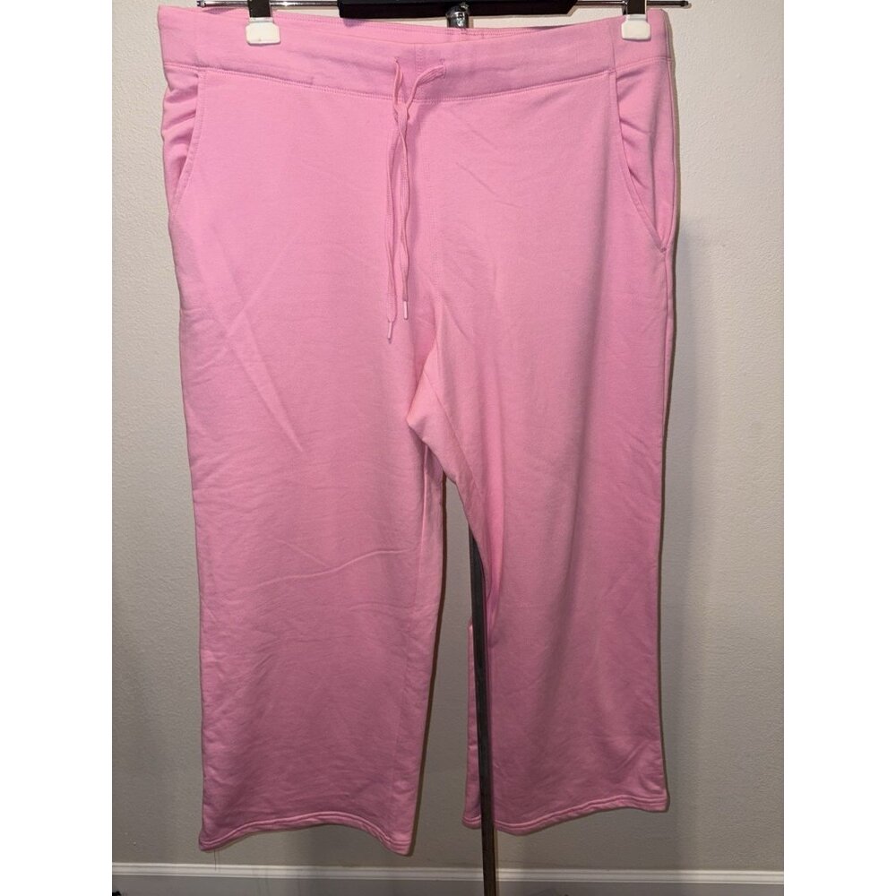 Avia Pink Comfy Pants Women XL Extra Large Front Pockets Draw String Waist